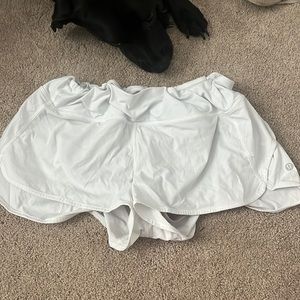 White Lululemon shorts